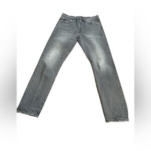 Levis Premium 501 S Slim Jeans Gray Wash Button Fly Stretch Womens 27x28